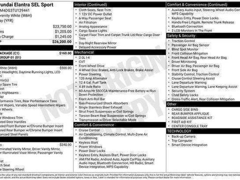 New 2026 Hyundai Elantra Sport w/ Cargo Package FWD image 29