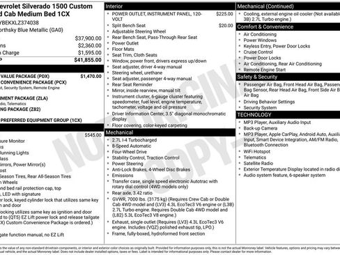 Used 2020 Chevrolet Silverado 1500 Custom w/ Custom Value Package AWD/4WD image 5