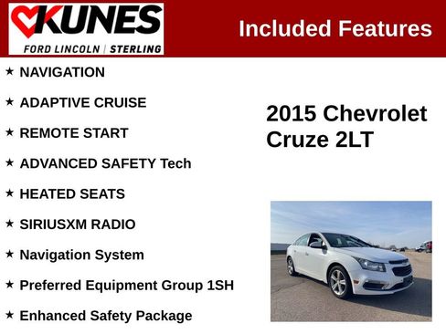 Used 2015 Chevrolet Cruze LT image 2