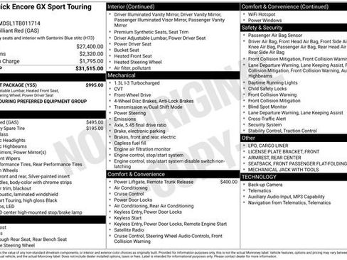 Used 2026 Buick Encore GX Sport Touring w/ Comfort Package FWD image 30