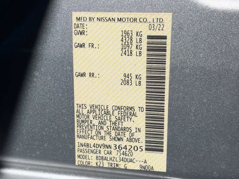 Certified 2022 Nissan Altima 2.5 SV w/ SV Premium Package image 25