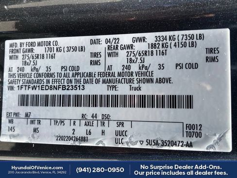 Used 2022 Ford F150 XLT w/ Equipment Group 302A High AWD/4WD image 13