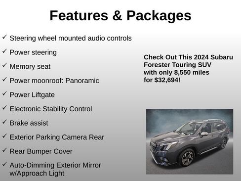 Used 2024 Subaru Forester Touring w/ POP Package 3 AWD/4WD image 13