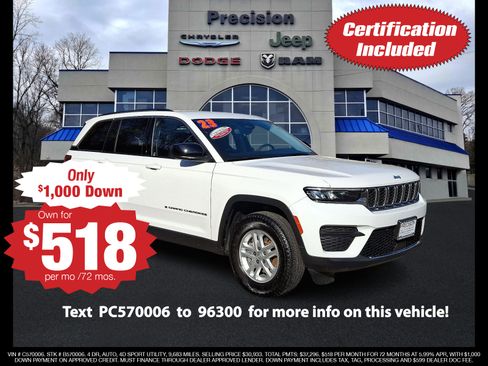 Certified 2023 Jeep Grand Cherokee Laredo AWD/4WD image 1