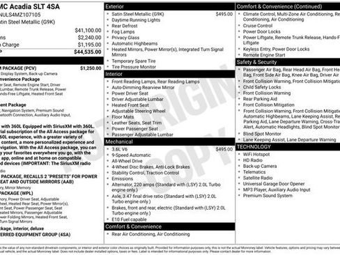 Used 2021 GMC Acadia SLT w/ Premium Package AWD/4WD image 4