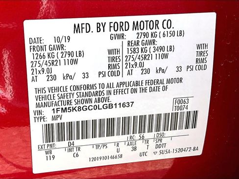 Used 2020 Ford Explorer ST w/ ST Street Pack image 19