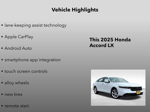 New 2025 Honda Accord LX image 10