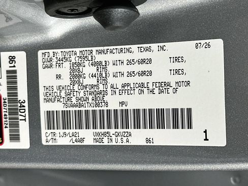 New 2026 Toyota Sequoia Platinum AWD/4WD image 34
