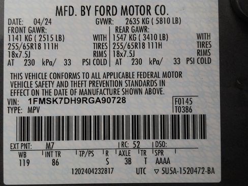Used 2024 Ford Explorer XLT RWD image 33