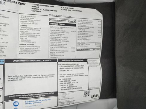 Used 2022 Chevrolet Corvette Stingray Premium Conv w/ Z51 Performance Package image 52