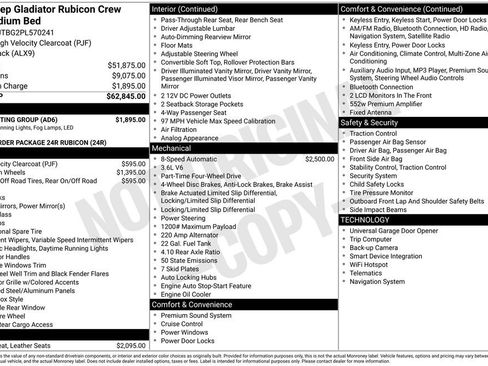 Used 2023 Jeep Gladiator Rubicon w/ LED Lighting Group image 1