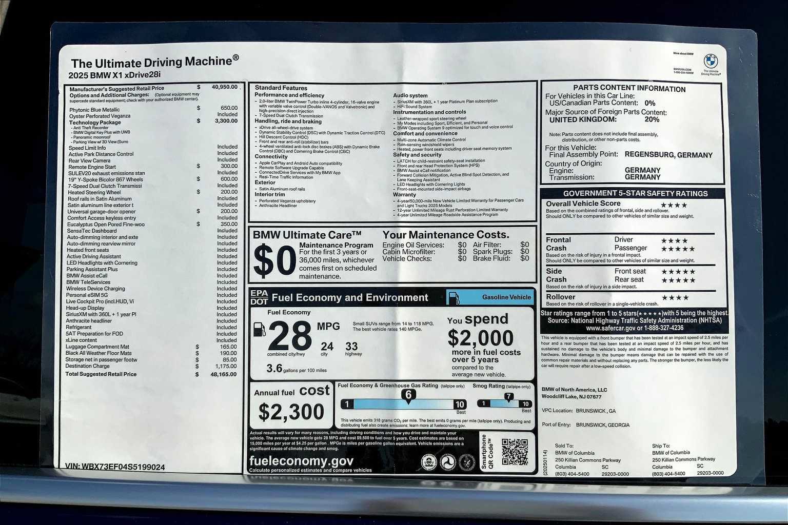 Used 2025 BMW X1 xDrive28i w/ Technology Package AWD/4WD image 19