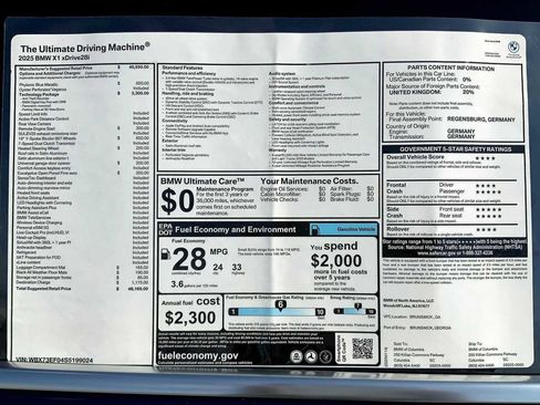 Used 2025 BMW X1 xDrive28i w/ Technology Package image 19