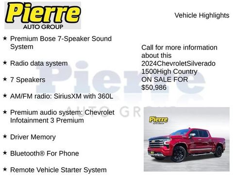 Used 2024 Chevrolet Silverado 1500 High Country w/ High Country Premium Package AWD/4WD image 14
