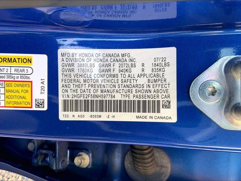 Used 2022 Honda Civic Sport image 30