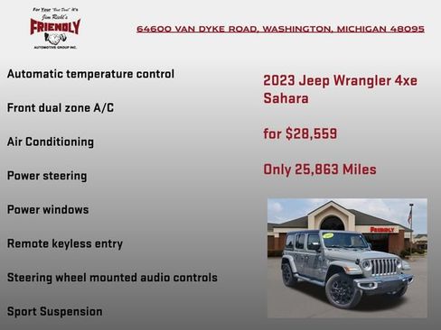Used 2023 Jeep Wrangler Unlimited Sahara w/ Cold Weather Group AWD/4WD image 15