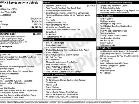 Used 2022 BMW X3 xDrive30i w/ Premium Package 2 image 24