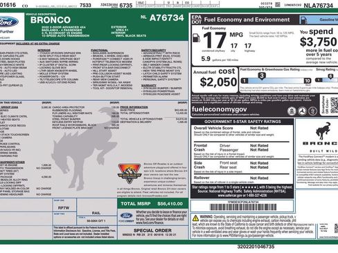 Certified 2022 Ford Bronco Badlands AWD/4WD image 31