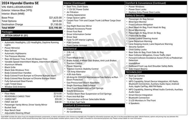 Certified 2024 Hyundai Elantra SE FWD image 4