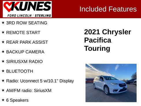 Used 2021 Chrysler Pacifica Touring w/ Cold Weather Group image 2