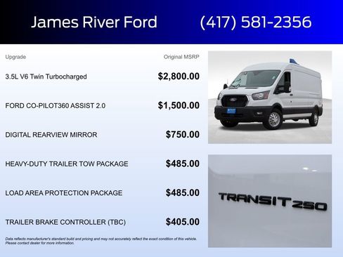 New 2026 Ford Transit 250 148 Medium Roof Extended AWD w/ Load Area Protection Package image 5