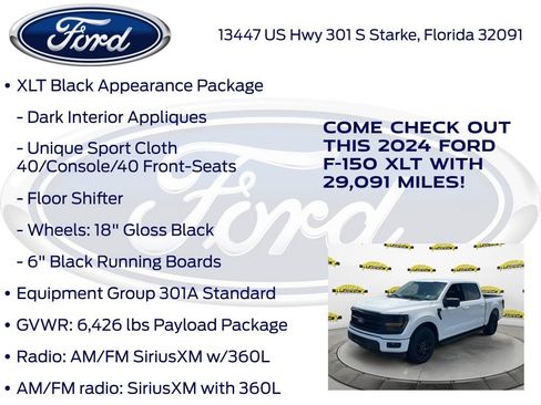 Certified 2024 Ford F150 XLT w/ XLT Black Appearance Package RWD image 22