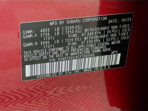 Certified 2025 Subaru Outback Premium AWD/4WD image 35