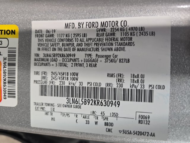 Used 2019 Lincoln MKZ Premiere AWD/4WD image 35