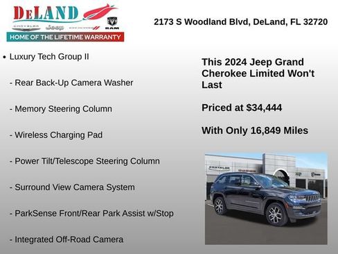 Used 2024 Jeep Grand Cherokee Limited w/ Luxury Tech Group II AWD/4WD image 12
