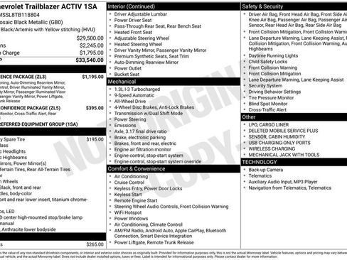 New 2026 Chevrolet TrailBlazer ACTIV w/ Convenience Package AWD/4WD image 9