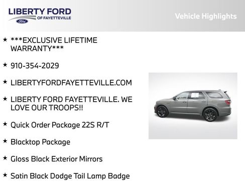 Used 2022 Dodge Durango R/T w/ Blacktop Package AWD/4WD image 5