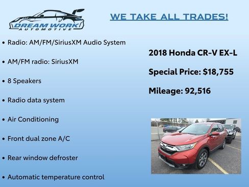 Used 2018 Honda CR-V EX-L image 2