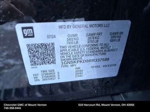 Used 2024 Chevrolet Tahoe Z71 w/ Luxury Package image 33