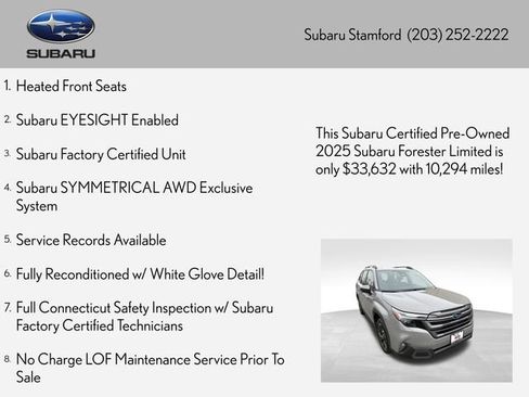 Certified 2025 Subaru Forester Limited AWD/4WD image 2