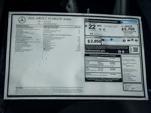 New 2026 Mercedes-Benz C 43 AMG 4MATIC Sedan image 25