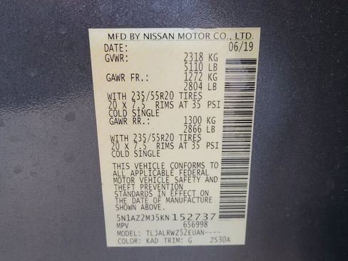 Used 2019 Nissan Murano SL image 33