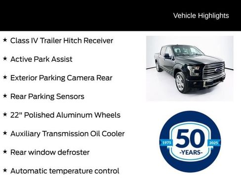 Used 2016 Ford F150 Limited w/ Trailer Tow Package image 11