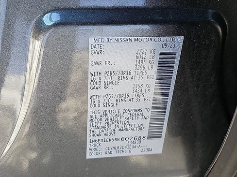 Certified 2024 Nissan Frontier SV w/ Technology Package image 28