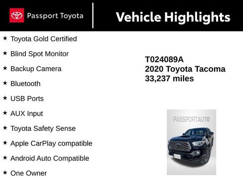 Used 2020 Toyota Tacoma TRD Sport w/ Technology Package image 5