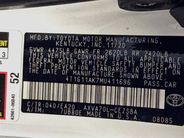 Used 2021 Toyota Camry SE FWD image 38
