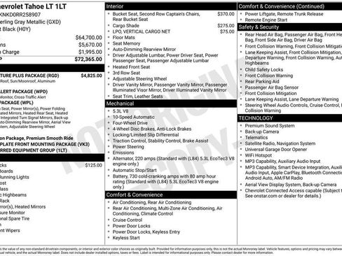 Used 2024 Chevrolet Tahoe LT w/ LT Signature Plus Package AWD/4WD image 9
