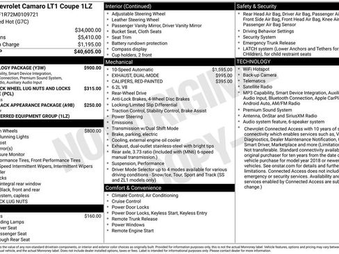 Used 2021 Chevrolet Camaro LT w/ Technology Package RWD image 19