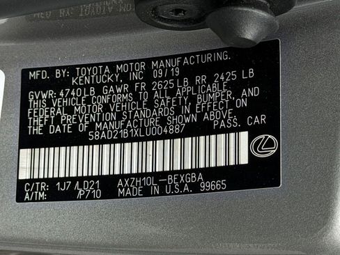 Certified 2020 Lexus ES 300h w/ Premium Package FWD image 21