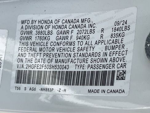 Certified 2025 Honda Civic Sport image 28