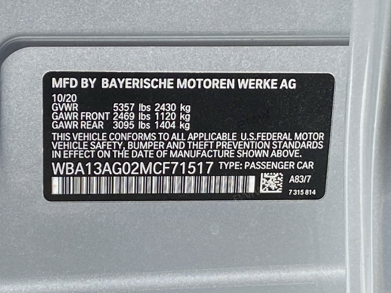 Used 2021 BMW 530e w/ Premium Package RWD image 12