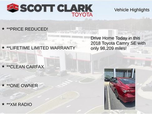Used 2018 Toyota Camry SE FWD image 11