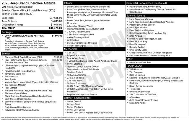 Used 2025 Jeep Grand Cherokee Altitude RWD image 7