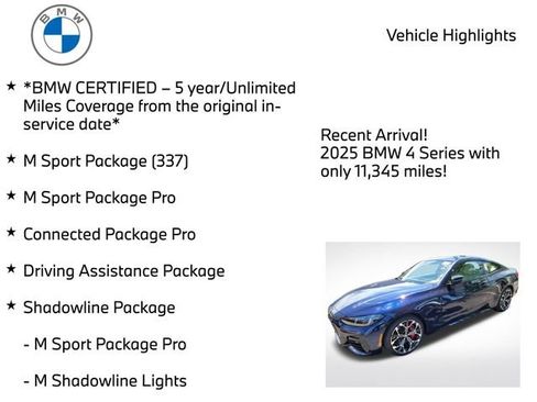Certified 2025 BMW 430i xDrive Coupe w/ M Sport Package AWD/4WD image 4