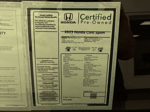 Used 2023 Honda Civic Sport image 13