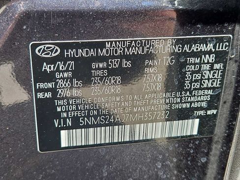 Certified 2021 Hyundai Santa Fe SEL FWD image 35